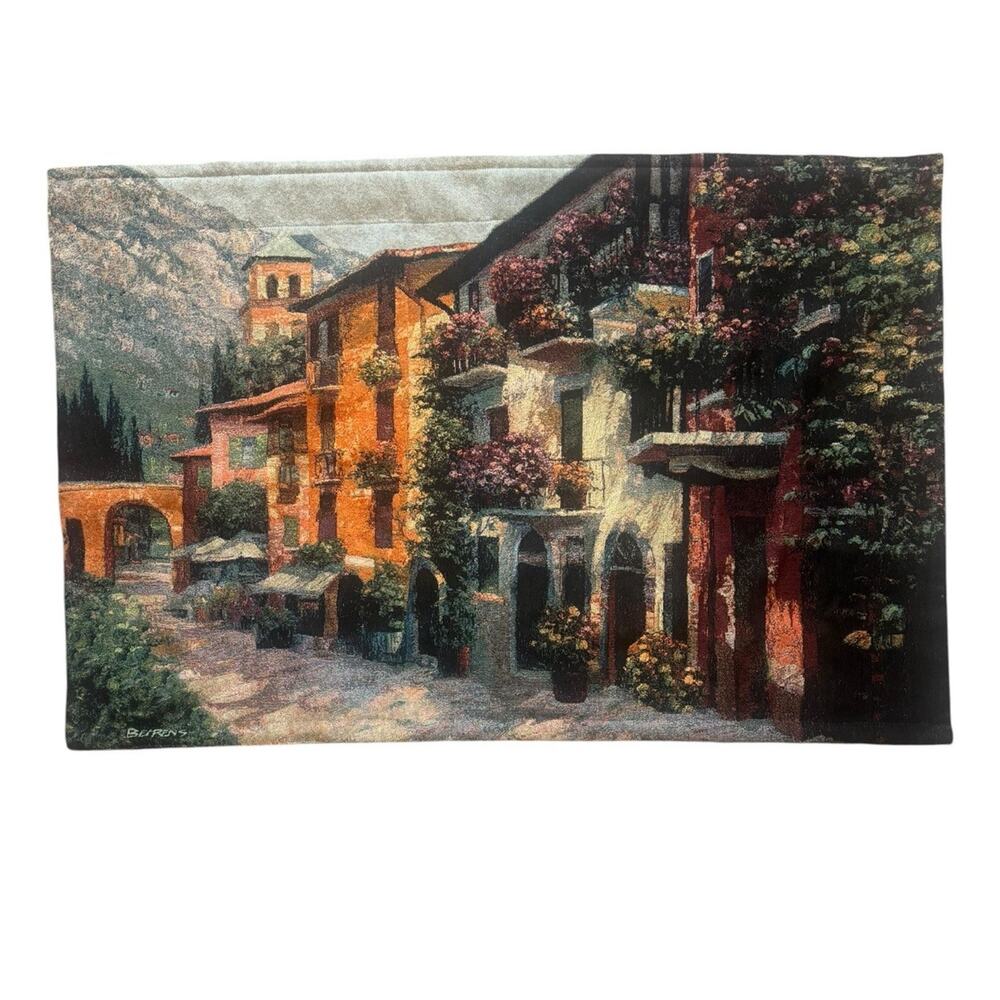 Behrens Village Hideaway Cloth Tapestry Art Wall Hanging Rectangle 51"x 34"